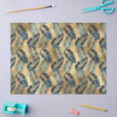 Design der Blue und Gold Leopard Serie 11 Seidenpapier (Basteln)