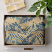 Design der Blue und Gold Leopard Serie 11 Seidenpapier (Geschenk)