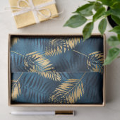 Design der Blue und Gold Leopard Serie 14 Seidenpapier (Geschenk)