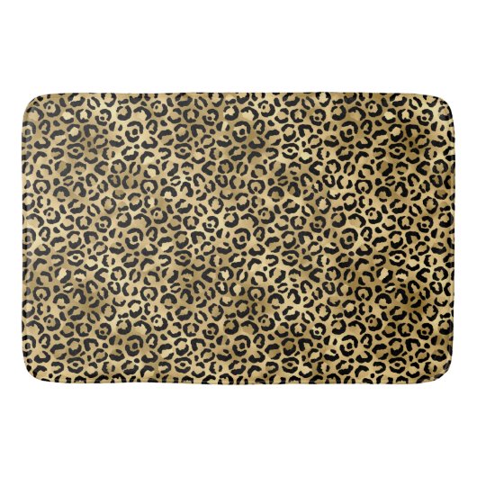 Design der Blue und Gold Leopard Serie 2 Badematte (Vorderseite)