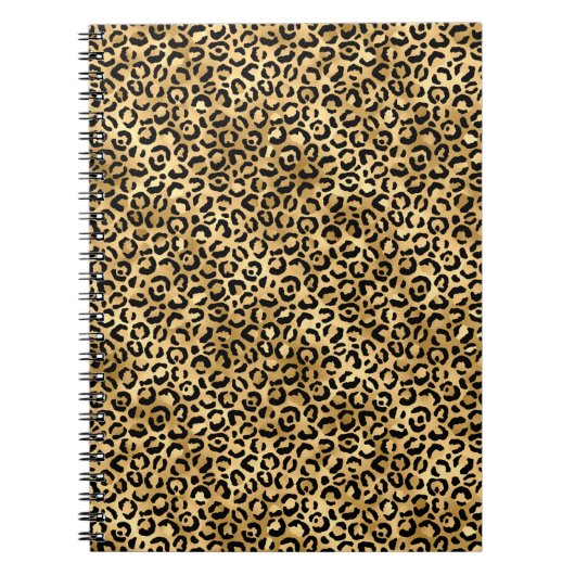 Design der Blue und Gold Leopard Serie 2 Notizblock (Vorderseite)