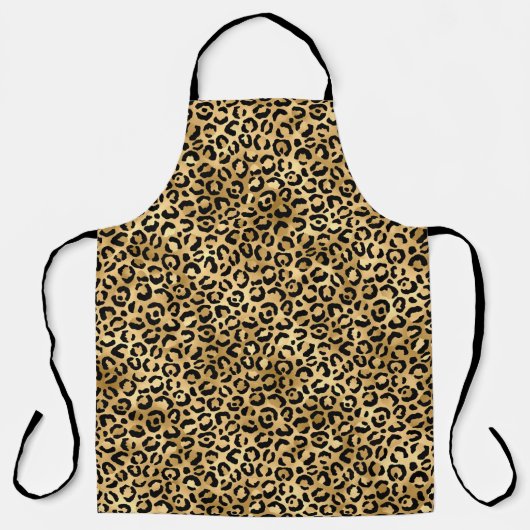 Design der Blue und Gold Leopard Serie 2 Schürze (Vorderseite)
