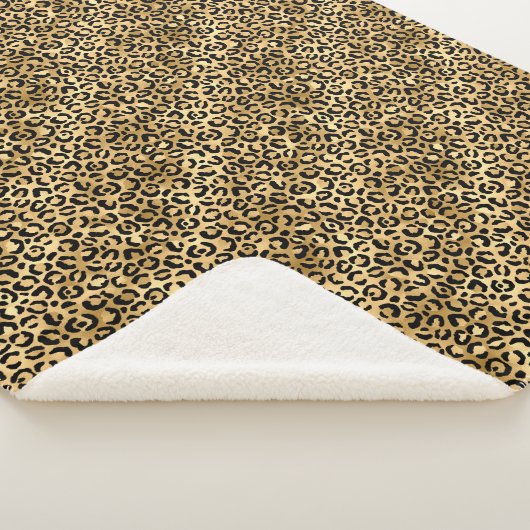 Design der Blue und Gold Leopard Serie 2 Sherpadecke (3/4)