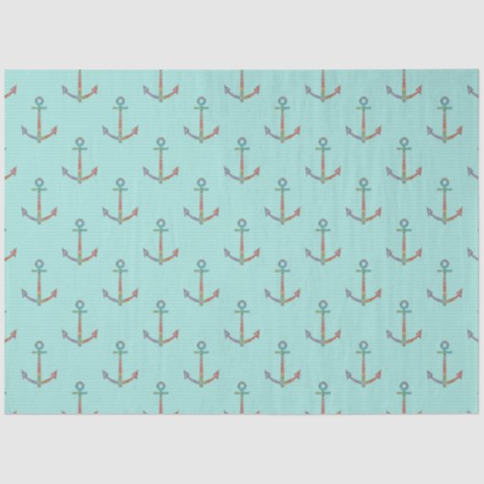 Design der Blue und Gold Nautical Series 10 Seidenpapier (Vorderseite)