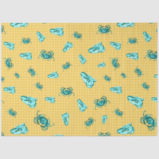 Design der Blue und Gold Nautical Series 12 Seidenpapier (Vorderseite)