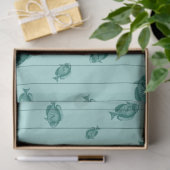 Design der Blue und Gold Nautical Series 7 Seidenpapier (Geschenk)