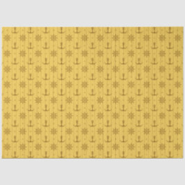 Design der Blue und Gold Nautical Series 9 Seidenpapier