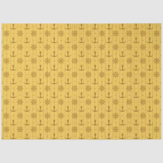 Design der Blue und Gold Nautical Series 9 Seidenpapier (Vorderseite)