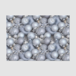 Design der Blue und Silver Christmas Bulb Serie 7 Seidenpapier