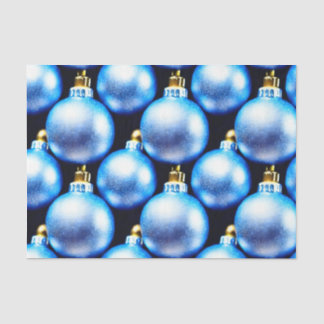 Design der Blue und Silver Christmas Bulb Series 2 Seidenpapier