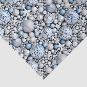 Design der Blue und Silver Christmas Bulb Series 6 Seidenpapier (Ausschnitt)