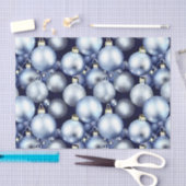 Design der Blue und Silver Christmas Bulb Series 9 Seidenpapier (Handwerk)