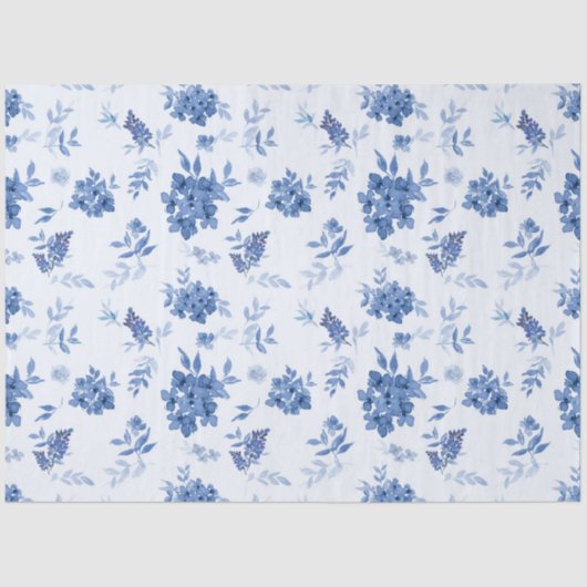 Design der Blue Watercolor-Serie 10 Seidenpapier (Vorderseite)