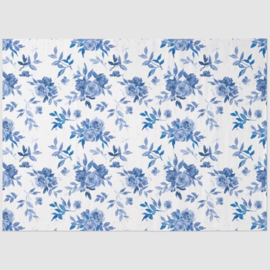 Design der Blue Watercolor-Serie 6 Seidenpapier (Vorderseite)