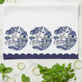 Design der Blue Willow China Geschirrtuch (Gefaltet)