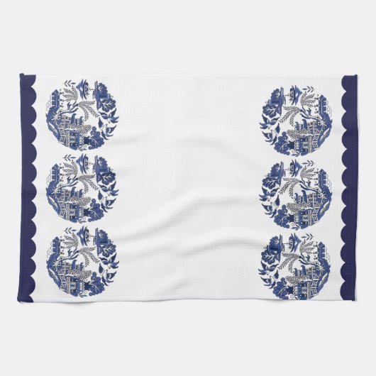 Design der Blue Willow China Geschirrtuch (Horizontal)