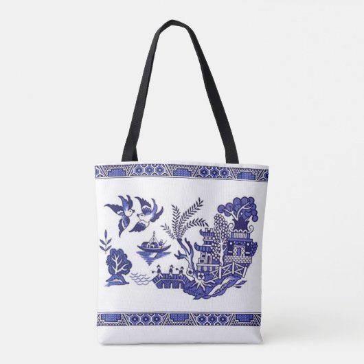 Design der Blue Willow China Tasche (Rückseite)