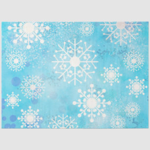 Design der Blue Winter Snowflake Serie 5 Seidenpapier