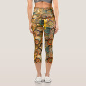 Design der Blume Capri Leggings (Rückseite)