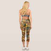 Design der Blume Capri Leggings (Rückseite)