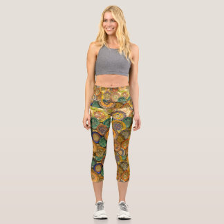 Design der Blume Capri Leggings