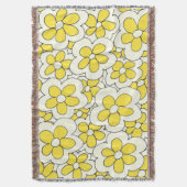 Design der Blume Gelb und Creme Decke (Vorderseite Vertikal)