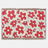 Design der Blume Rot und Creme Decke (Vorderseite)