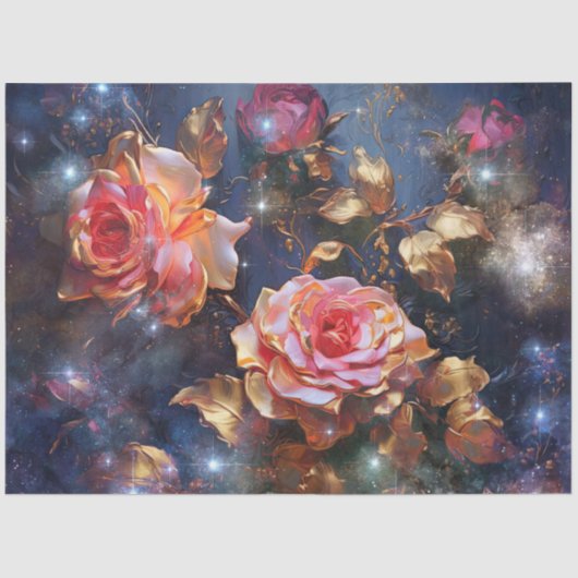 Design der Blumengalaxie-Serie #21 Seidenpapier (Vorderseite)