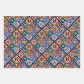 Design der Blumenmosaikfliesen 8 Geschenkpapier Set (Vorderseite 2)