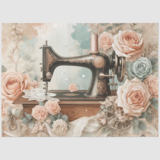 Design der Blumensägemaschine Nr. 3 Seidenpapier (Vorderseite)