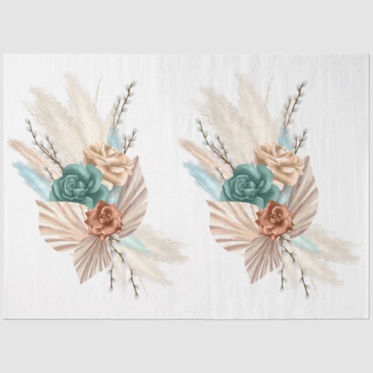 Design der Boho Bouquet-Serie 2 Seidenpapier (Vorderseite)