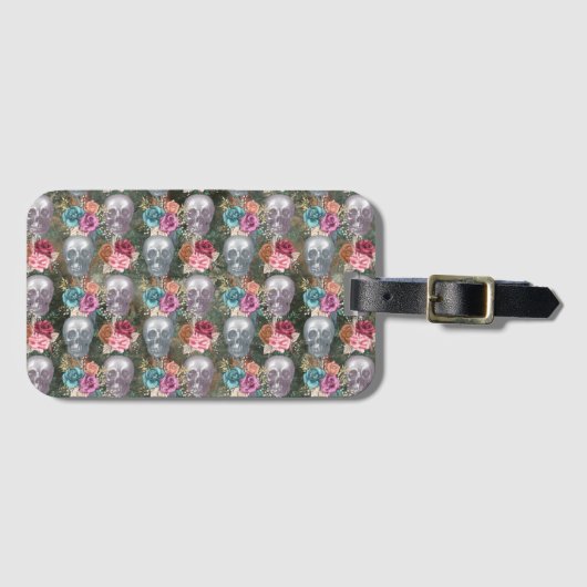 Design der Boho Skull-Serie 10 Gepäckanhänger (Vorderseite (Horizontal))