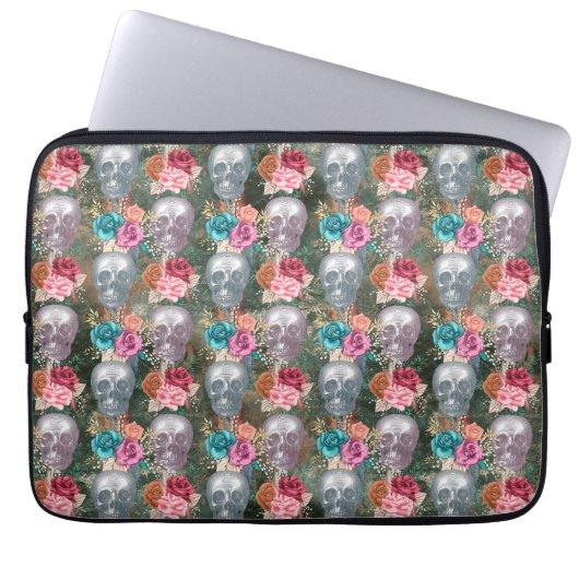 Design der Boho Skull-Serie 10 Laptopschutzhülle (Vorderseite)