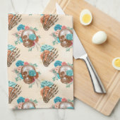 Design der Boho Skull-Serie 12 Geschirrtuch (Viertel Falte)