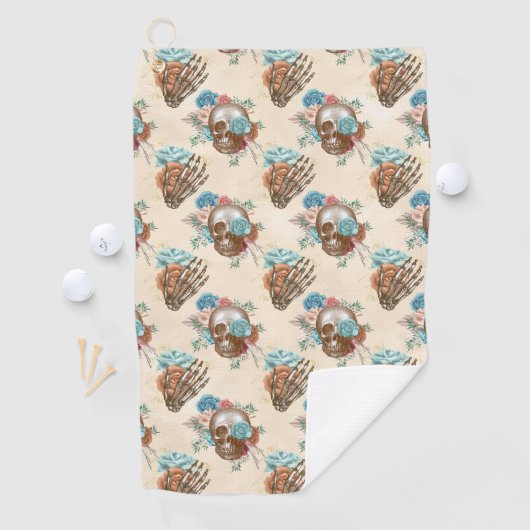 Design der Boho Skull-Serie 12 Golfhandtuch (Insitu)