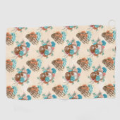 Design der Boho Skull-Serie 12 Golfhandtuch (Horizontal)