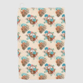 Design der Boho Skull-Serie 12 Golfhandtuch (Vorderseite)