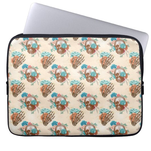 Design der Boho Skull-Serie 12 Laptopschutzhülle (Vorderseite)