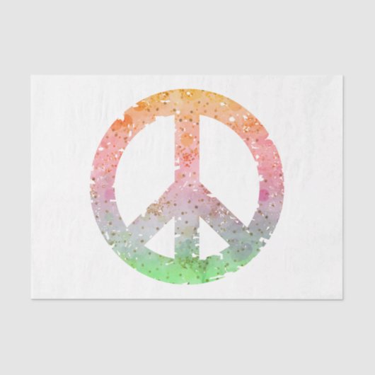 Design der Bokeh Peace Sign Series 7 Seidenpapier (Vorderseite)