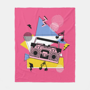 Design der Boombox im Retro-Stil Fleecedecke