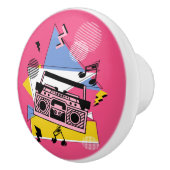 Design der Boombox im Retro-Stil Keramikknauf (Rechts)