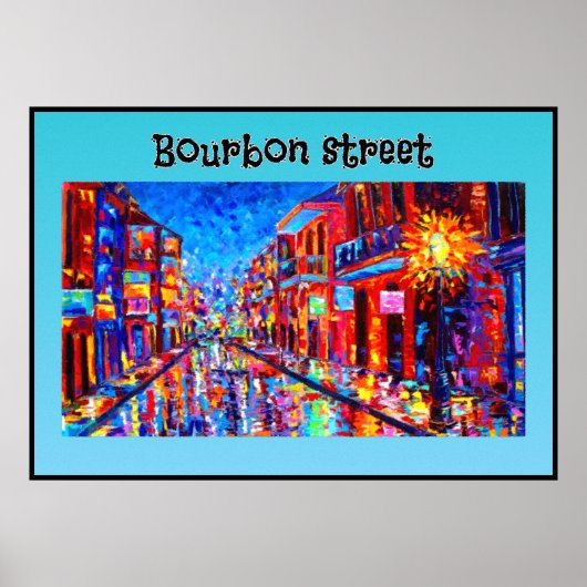 Design der Bourbon Street Poster (Vorne)