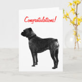 Design der Boxer-Hunde-Grußkarte | Herzlichen Glüc Karte (Gelbe Blume)