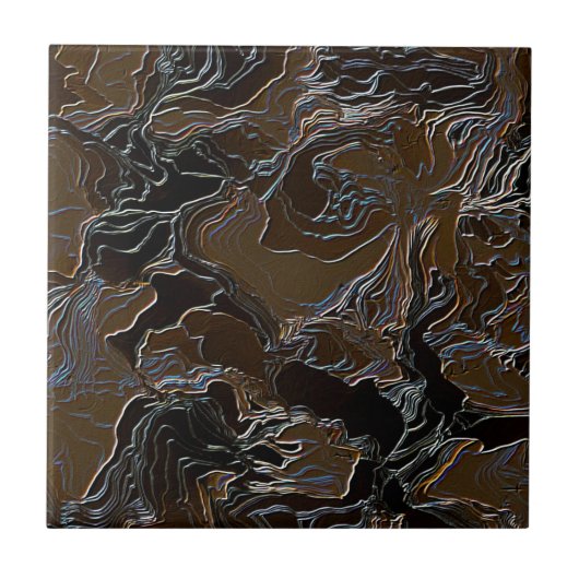 Design der braunen Camouflage Fliese (Vorderseite)