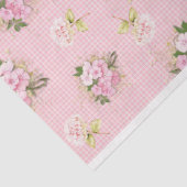 Design der braunen rosafarbenen Blumenserie 7 Seidenpapier (Ausschnitt)