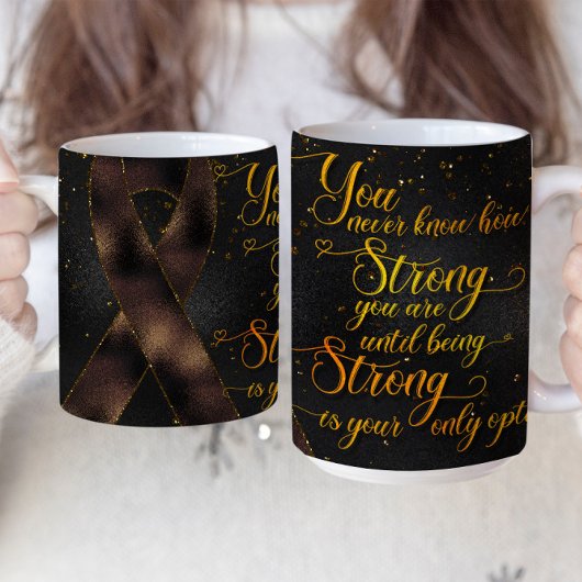Design der braunen Tasse