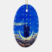 Design der Bühne für Mozarts Oper Magic Flute Keramik Ornament (Rechts)