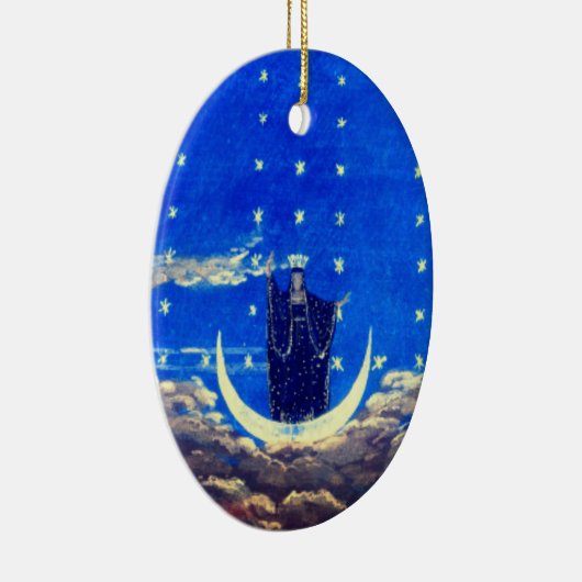 Design der Bühne für Mozarts Oper Magic Flute Keramik Ornament (Rechts)