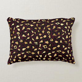 Design der Burgund-Gold-Leopard-Serie 8 Dekokissen