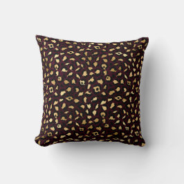 Design der Burgund-Gold-Leopard-Serie 8 Kissen